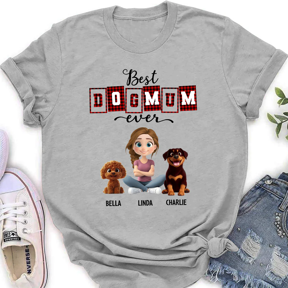 Best Mom Of The Year Cartoon - Personalized Custom Women's T-Shirt - Image 4