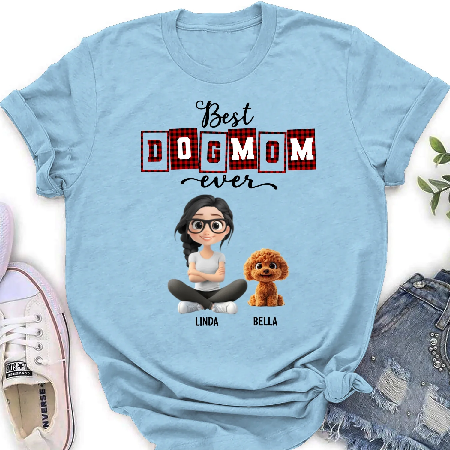 Best Mom Of The Year Cartoon - Personalized Custom Women's T-Shirt - Image 8