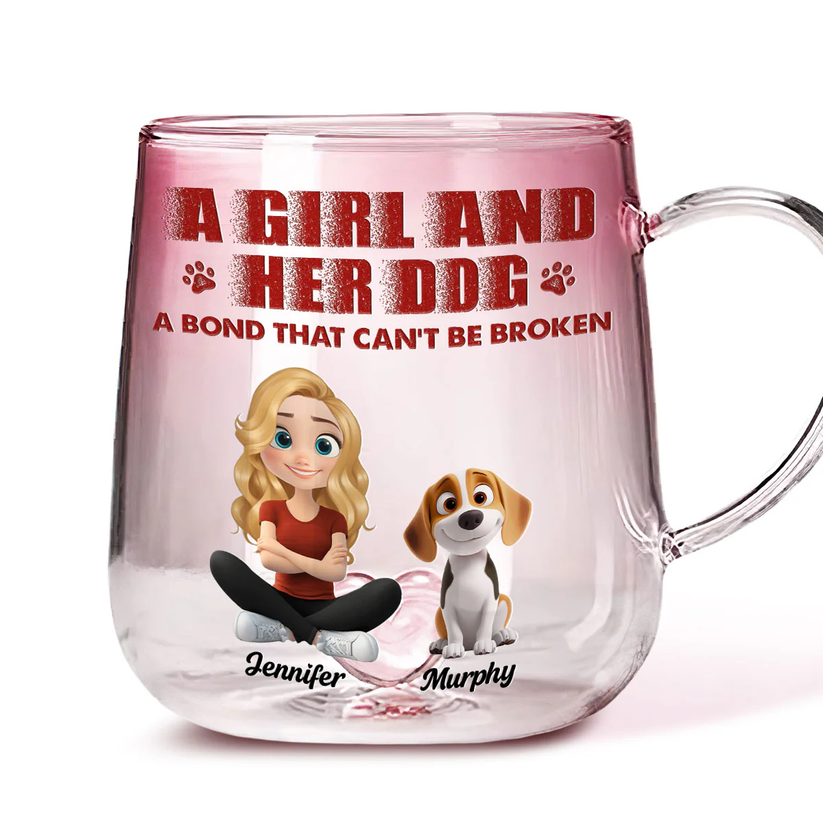 Best Mom To Me - Personalized Custom Pink Gradient Glass Mug