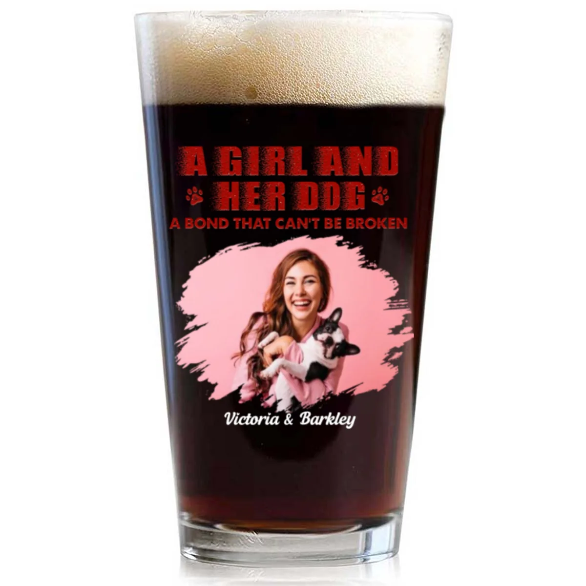 Best Mom To Me Photo - Personalized Custom Beer Glass - Image 6
