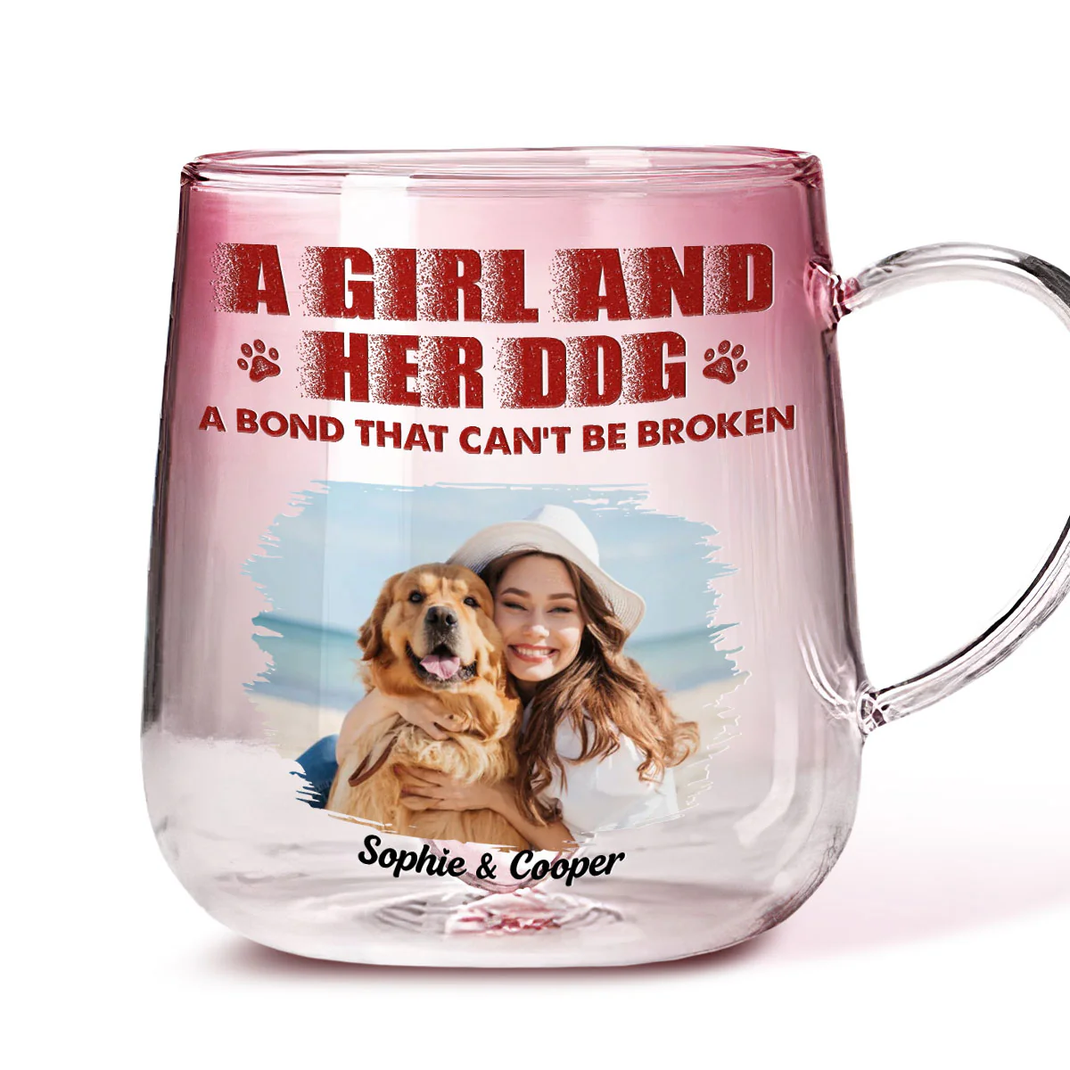 Best Mom To Me Photo - Personalized Custom Pink Gradient Glass Mug