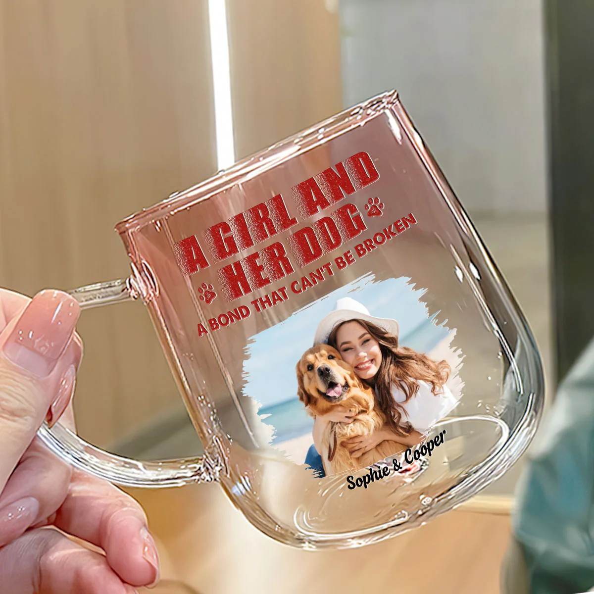 Best Mom To Me Photo - Personalized Custom Pink Gradient Glass Mug - Image 3