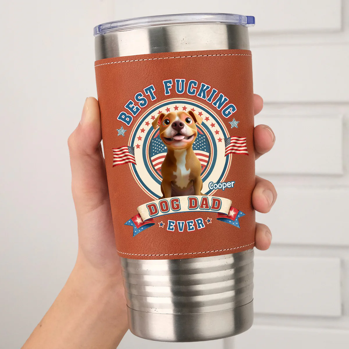Best Of The Best - Personalized Custom Leather Tumbler - Image 2