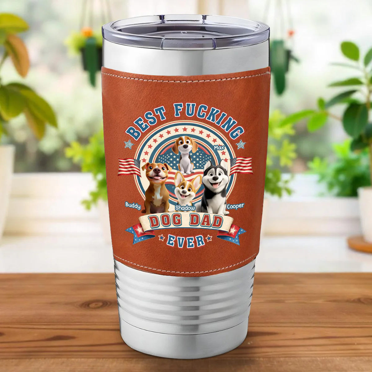 Best Of The Best - Personalized Custom Leather Tumbler - Image 5