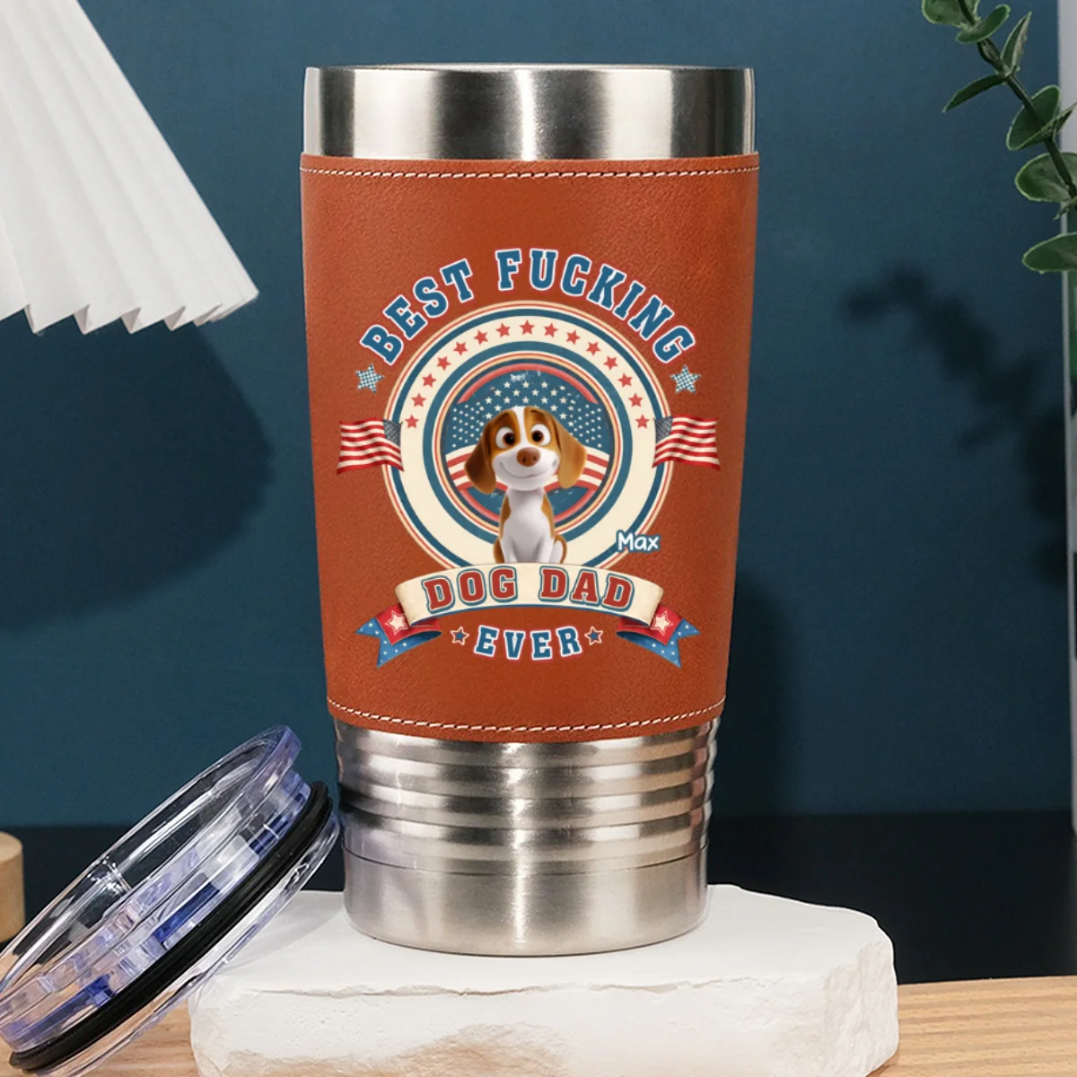 Best Of The Best - Personalized Custom Leather Tumbler - Image 6