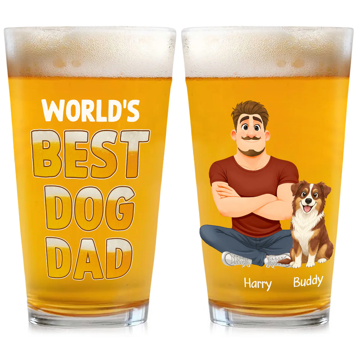 Best Parent In The World - Personalized Custom Beer Glass