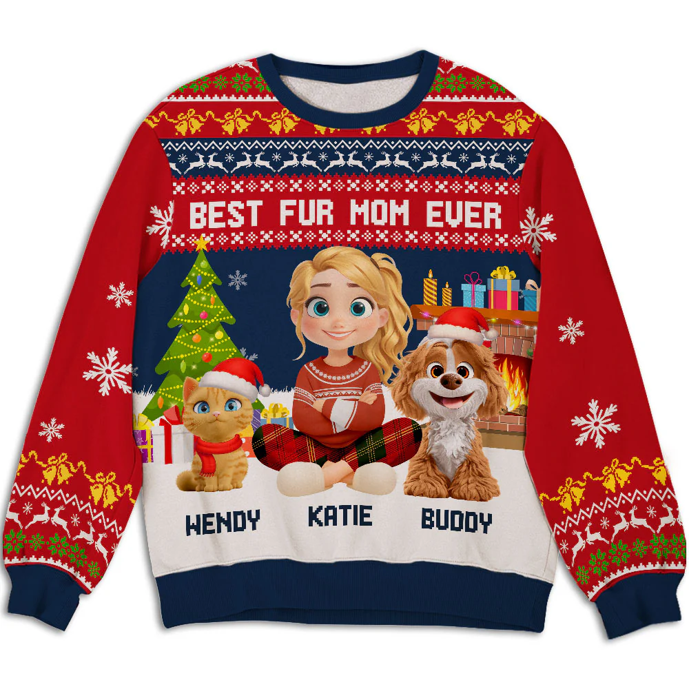 Best Pet Cartoon - Personalized Custom All-Over-Print Sweatshirt