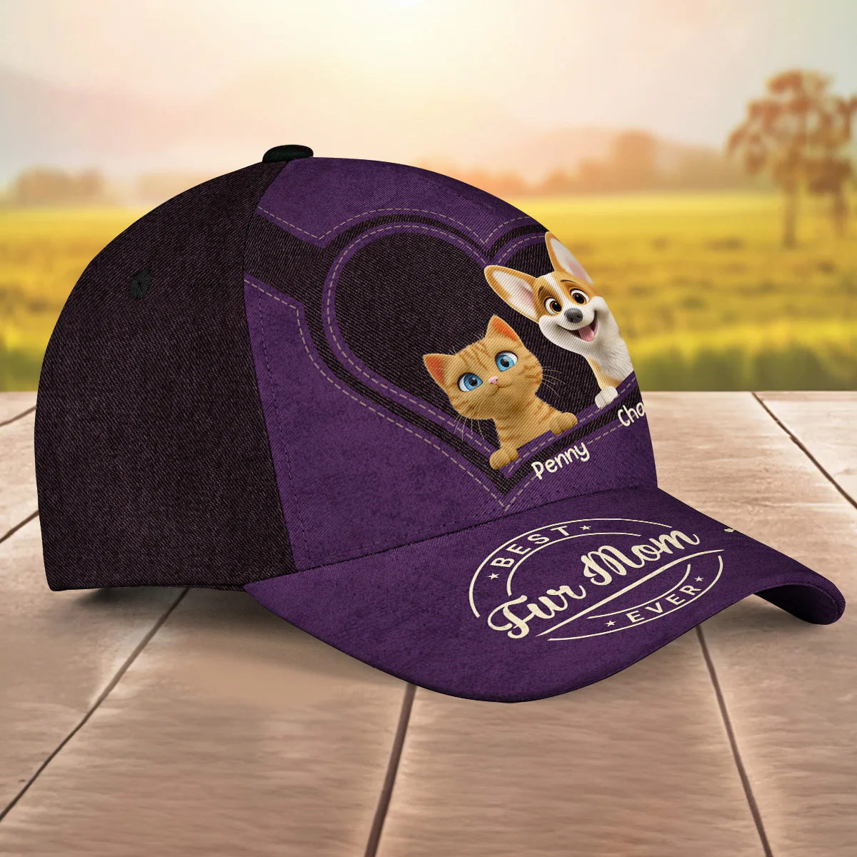Best Pet Mom Ever - Personalized Custom Classic Cap - Image 3
