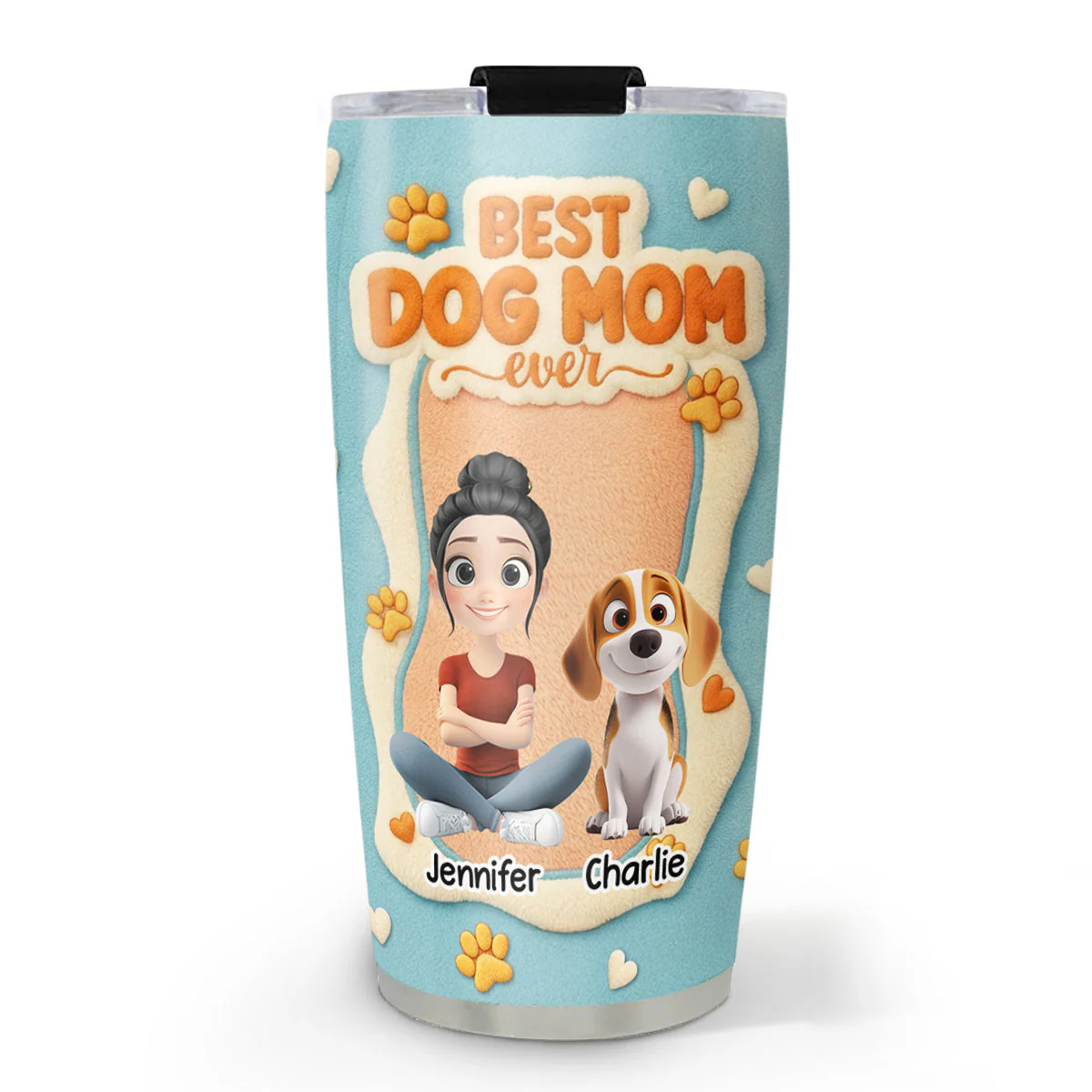 Best Stuffy Dog Mom - Personalized Custom 3D Effect Tumbler