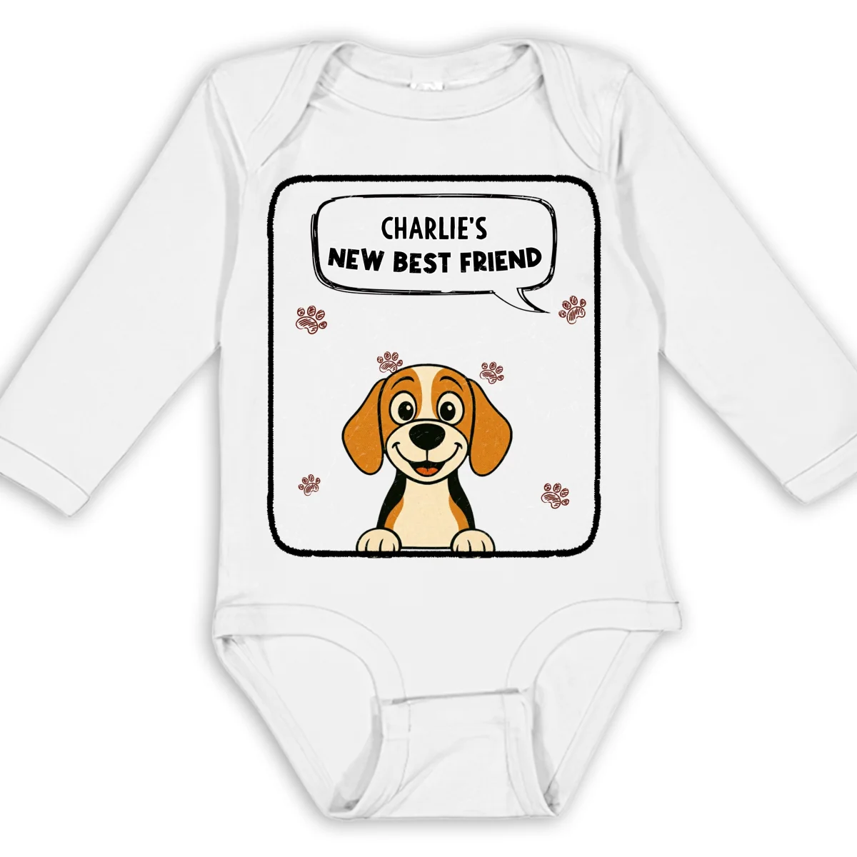 Bestie With Paws - Personalized Custom Baby Onesie - Image 10