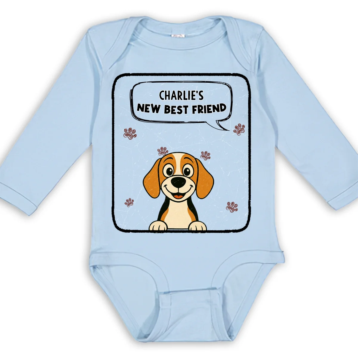 Bestie With Paws - Personalized Custom Baby Onesie - Image 8