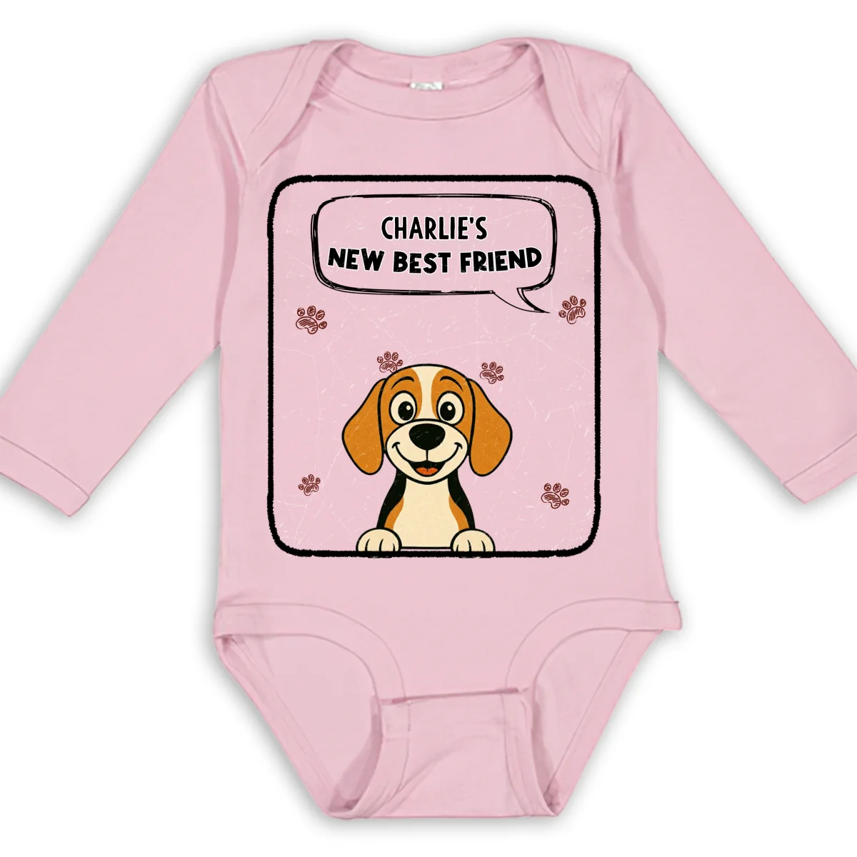 Bestie With Paws - Personalized Custom Baby Onesie - Image 9