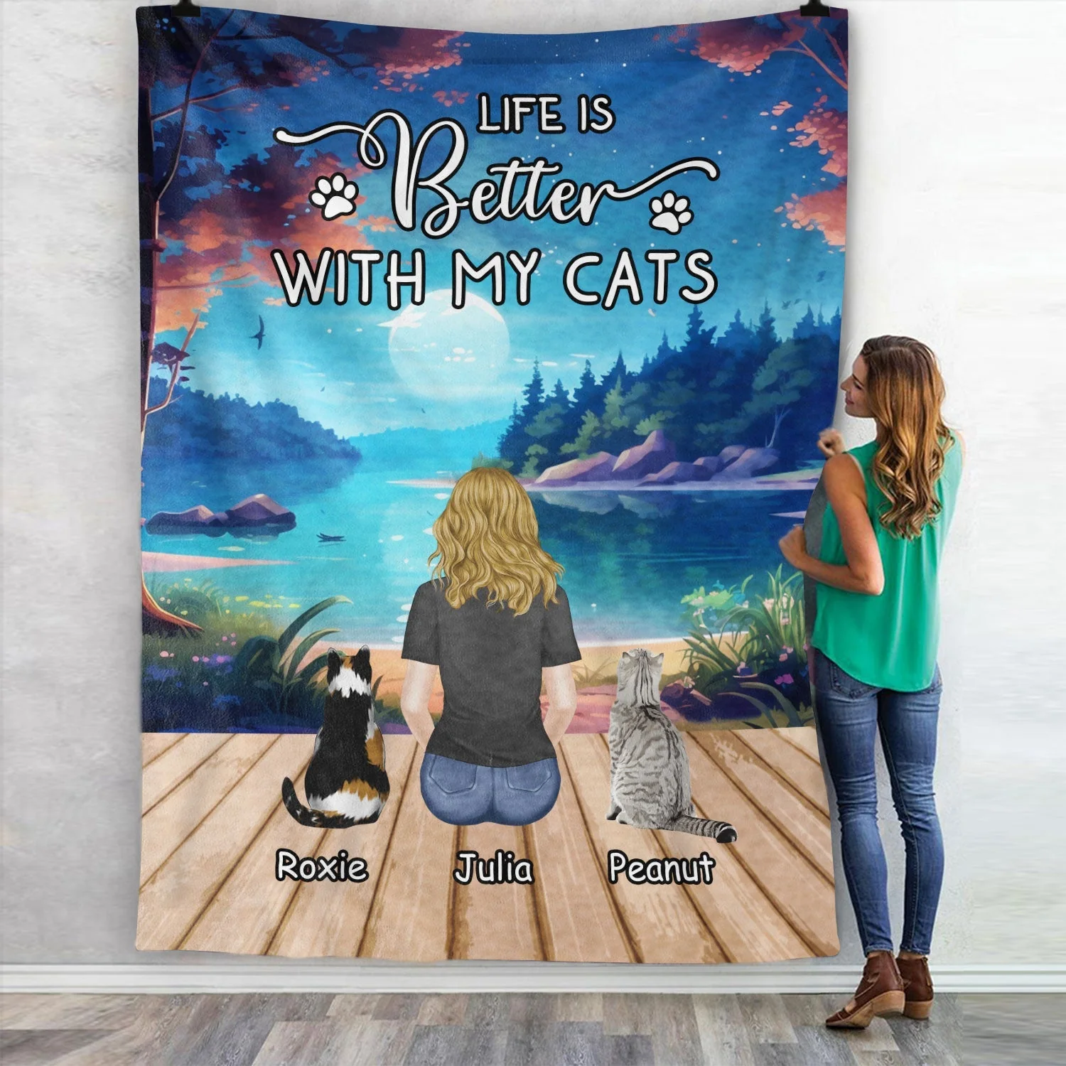Better With Pet - Personalized Custom Fleece Blanket - Image 2