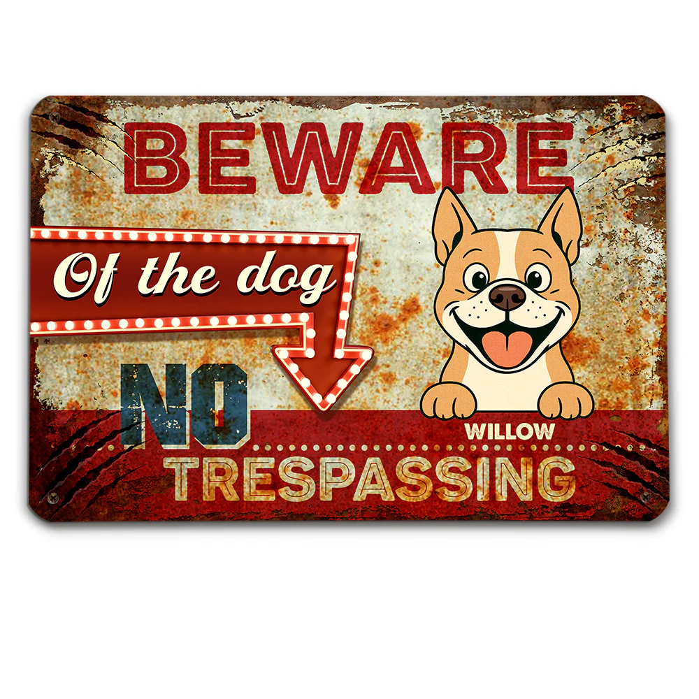 Beware Of Me - Personalized Custom Metal Sign