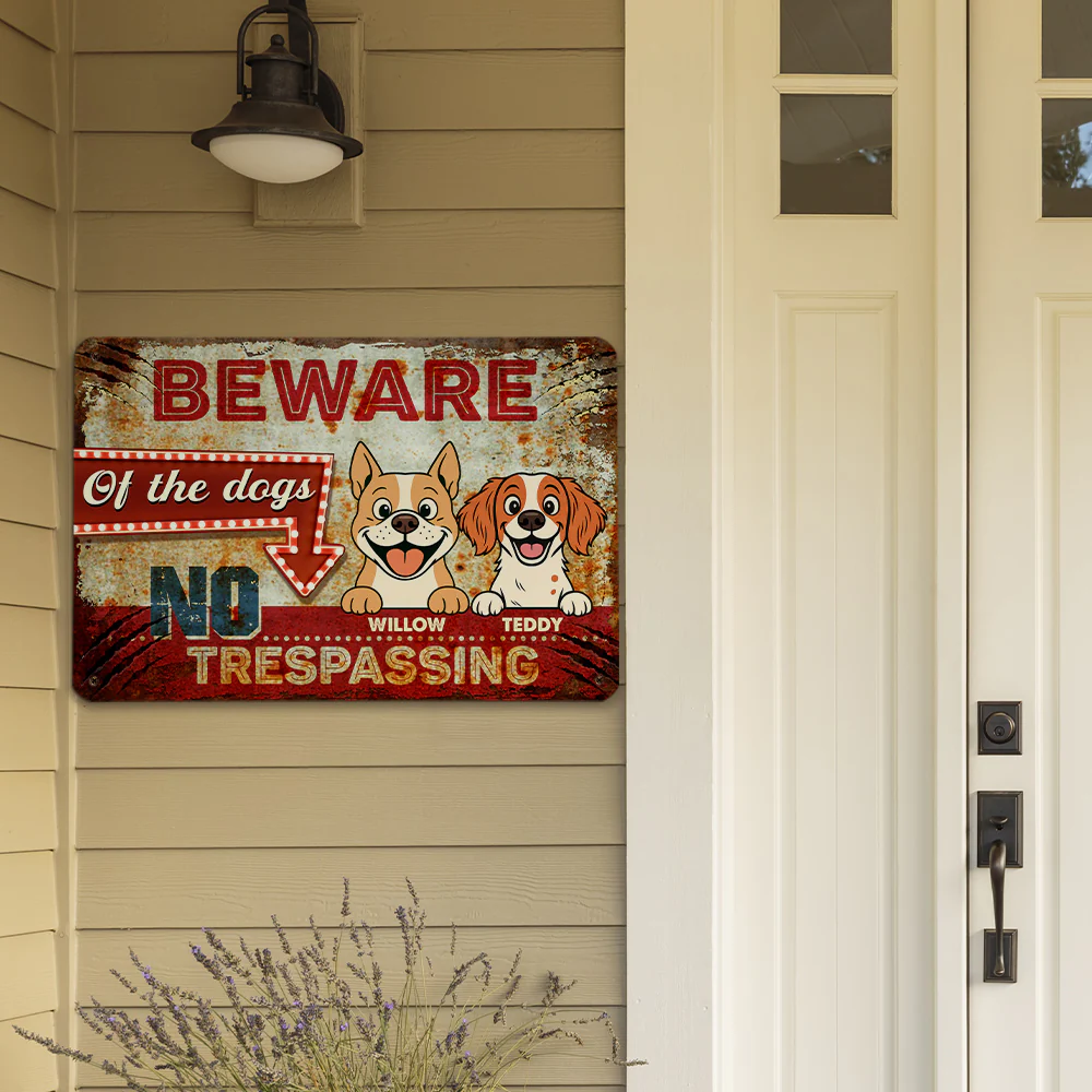 Beware Of Me - Personalized Custom Metal Sign - Image 2