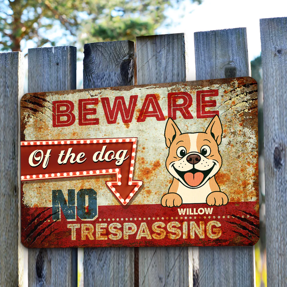 Beware Of Me - Personalized Custom Metal Sign - Image 3