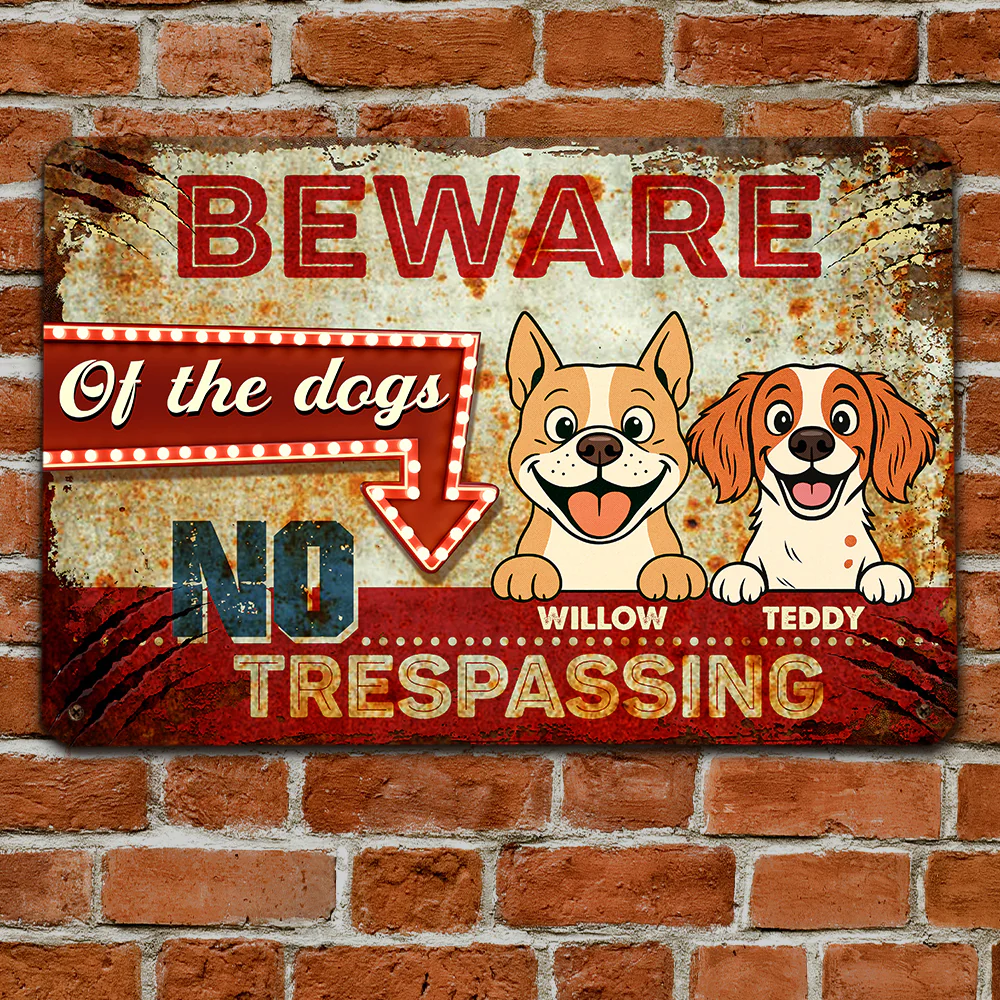 Beware Of Me - Personalized Custom Metal Sign - Image 4
