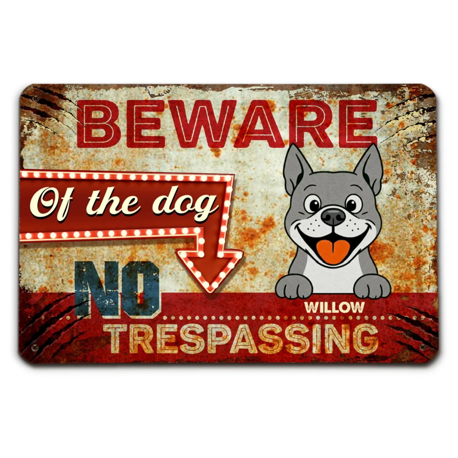 Beware Of Me - Personalized Custom Metal Sign - Image 5