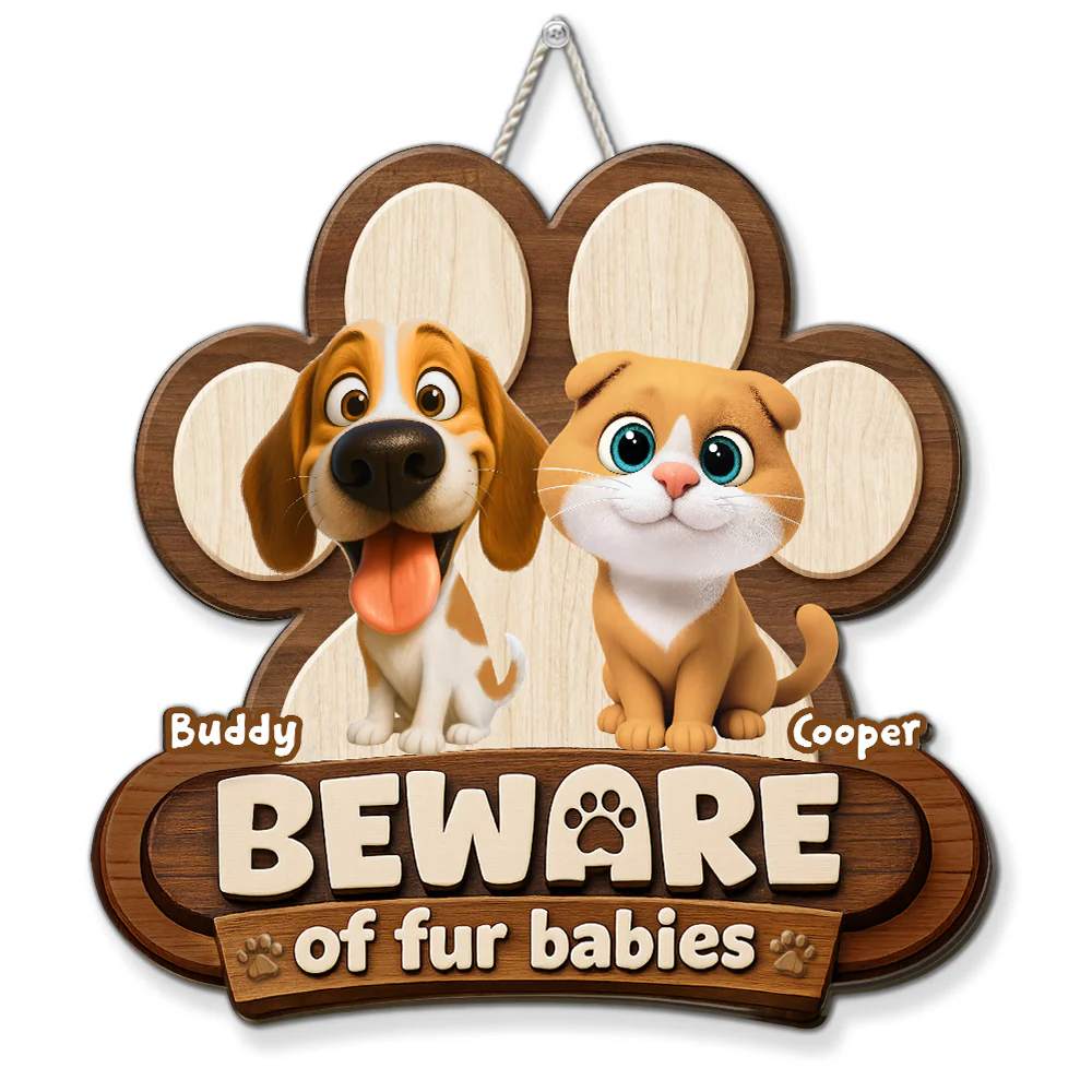 Beware Of The Babies - Personalized Custom Wood Sign
