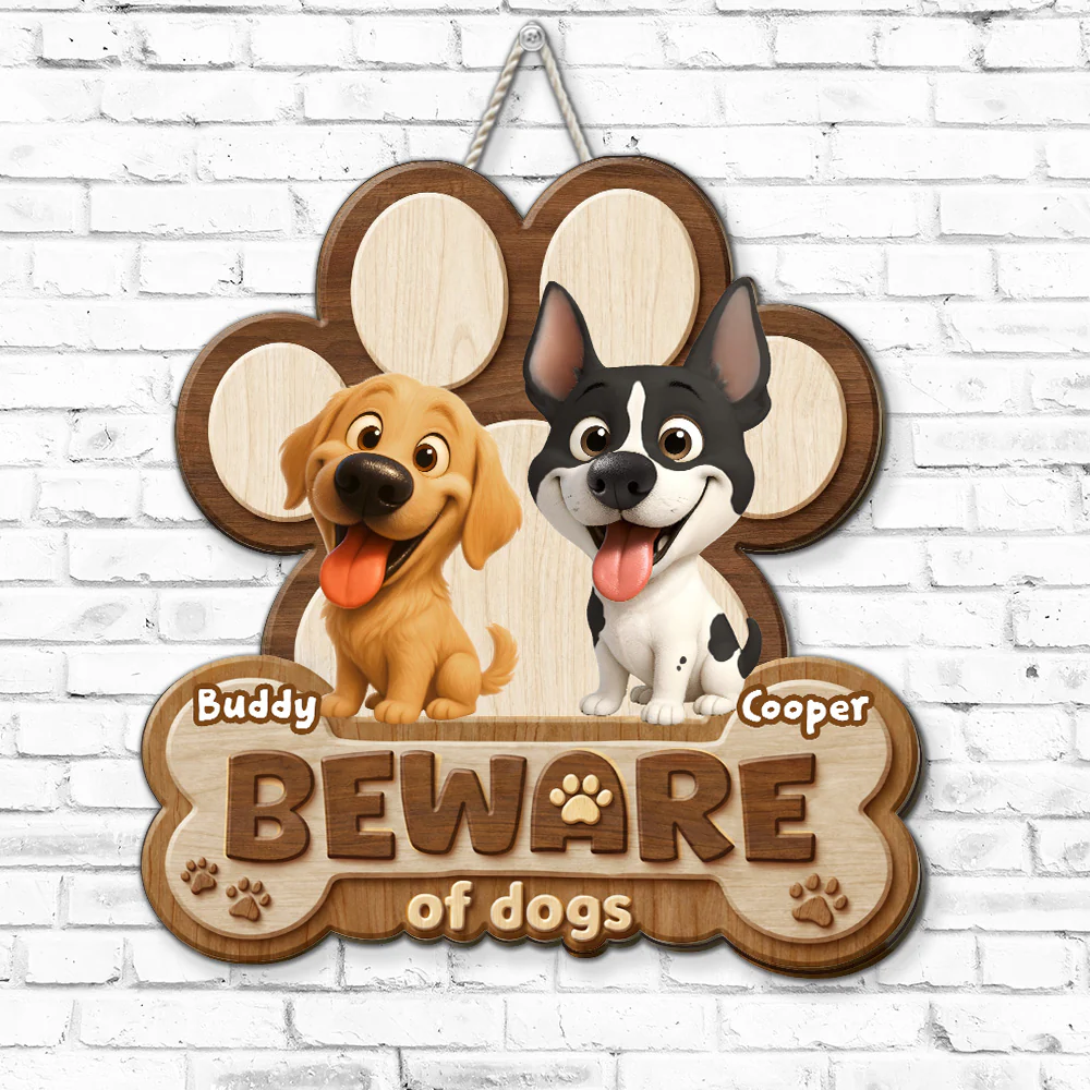 Beware Of Them - Personalized Custom Wood Sign - Image 3