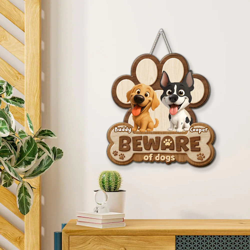 Beware Of Them - Personalized Custom Wood Sign - Image 4
