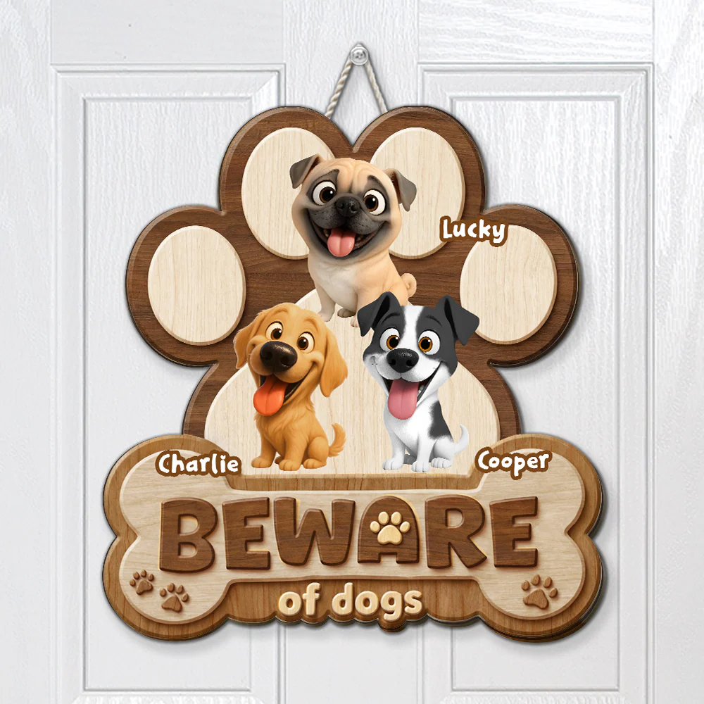 Beware Of Them - Personalized Custom Wood Sign - Image 5