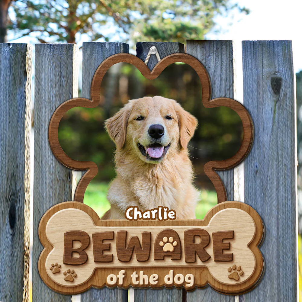 Beware Of Them Photo - Personalized Custom Wood Sign - Image 2