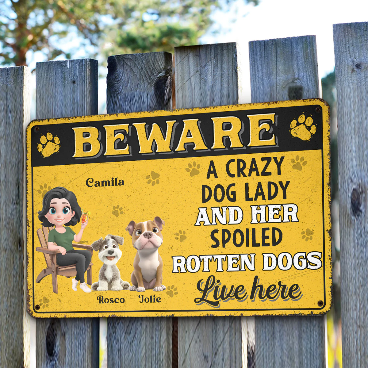 Beware - Personalized Custom Metal Sign - Image 2