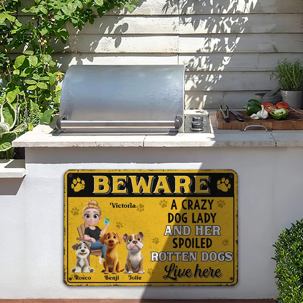 Beware - Personalized Custom Metal Sign - Image 3