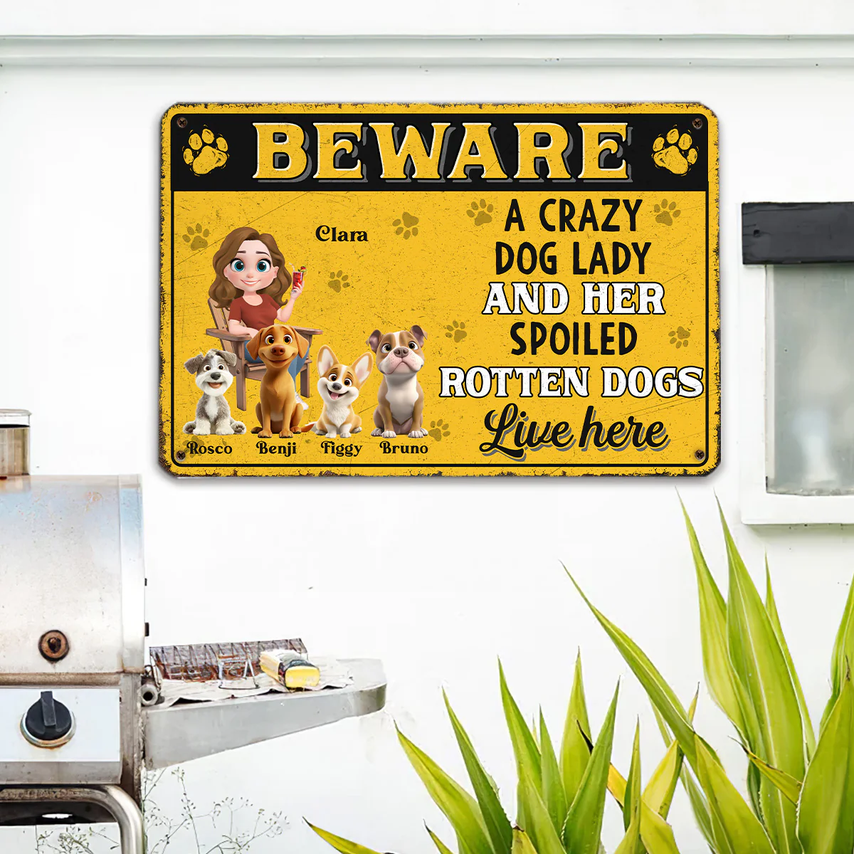 Beware - Personalized Custom Metal Sign - Image 4