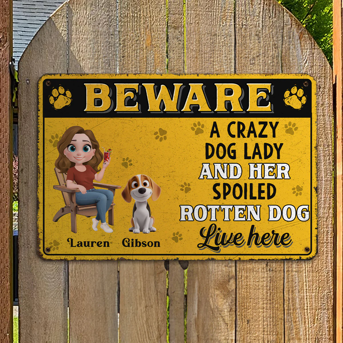 Beware - Personalized Custom Metal Sign - Image 5