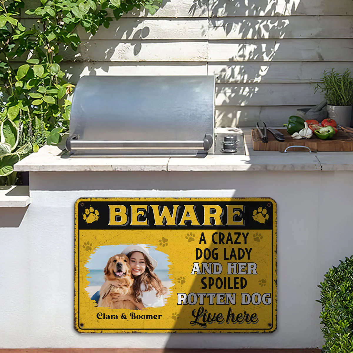 Beware Photo - Personalized Custom Metal Sign