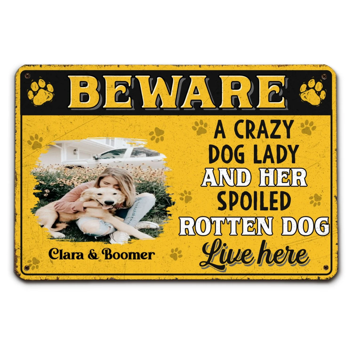 Beware Photo - Personalized Custom Metal Sign - Image 3