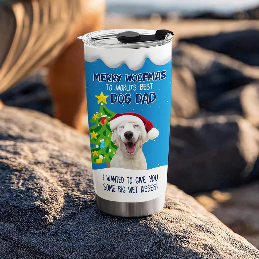 Big Wet Kisses Photo - Personalized Custom Tumbler - Image 2