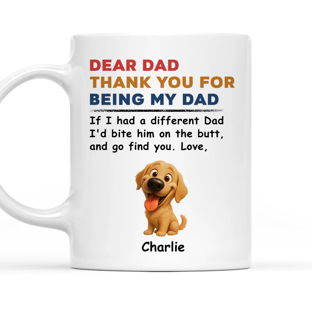 Bite The Butt Cartoon - Personalized Custom Coffee Mug