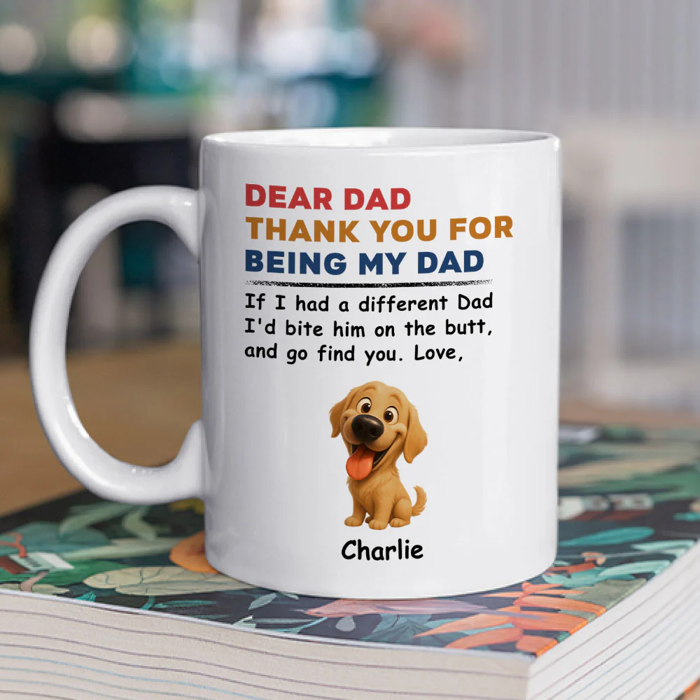 Bite The Butt Cartoon - Personalized Custom Coffee Mug - Image 2