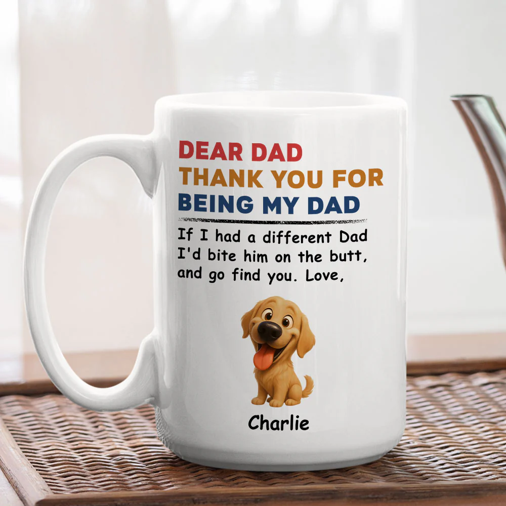 Bite The Butt Cartoon - Personalized Custom Coffee Mug - Image 3