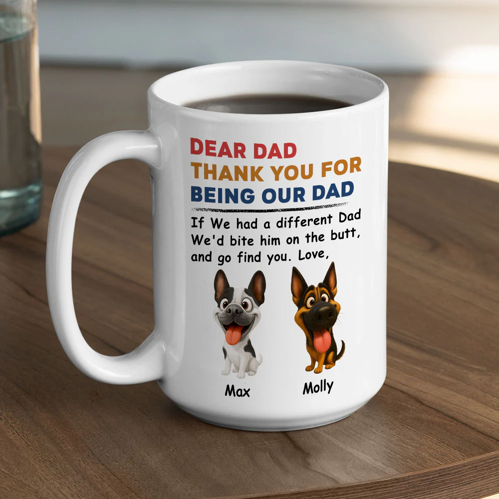 Bite The Butt Cartoon - Personalized Custom Coffee Mug - Image 4
