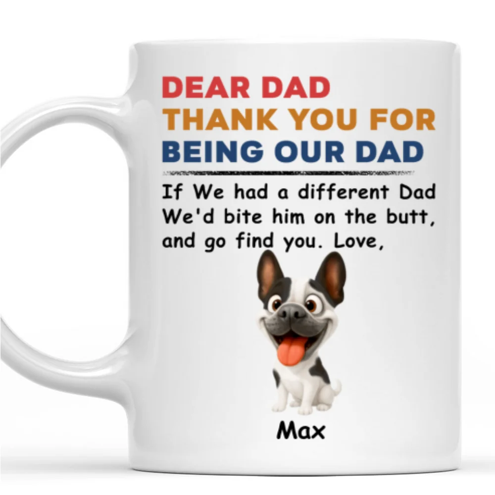 Bite The Butt Cartoon - Personalized Custom Coffee Mug - Image 6