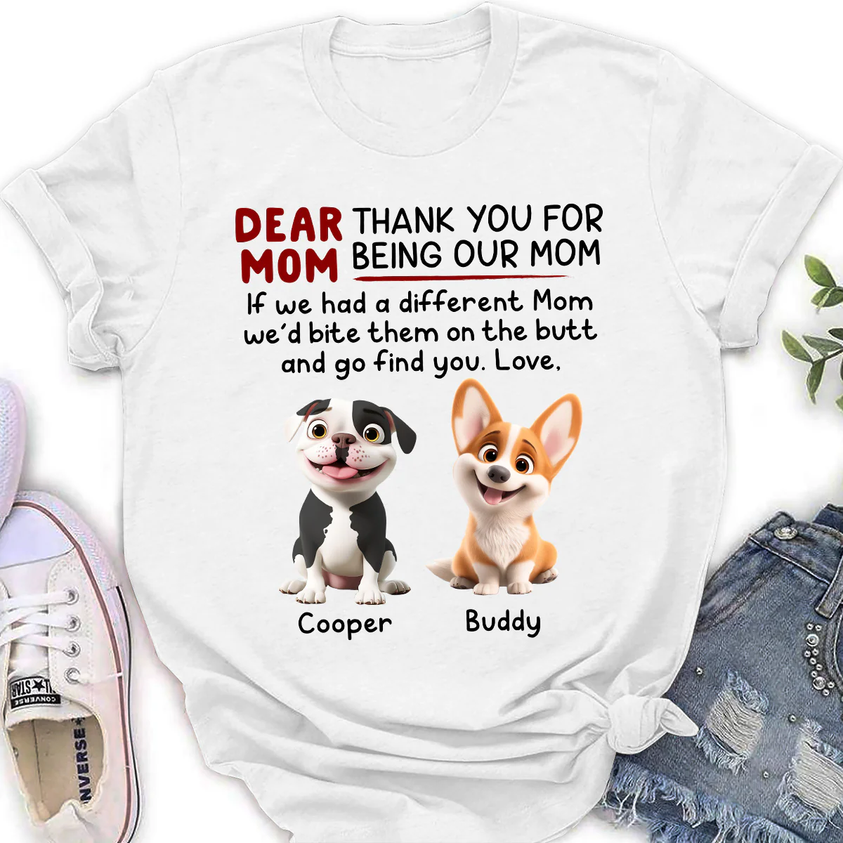 Bite Their Butt Cartoon - Personalized Custom Women's T-Shirt - Image 2