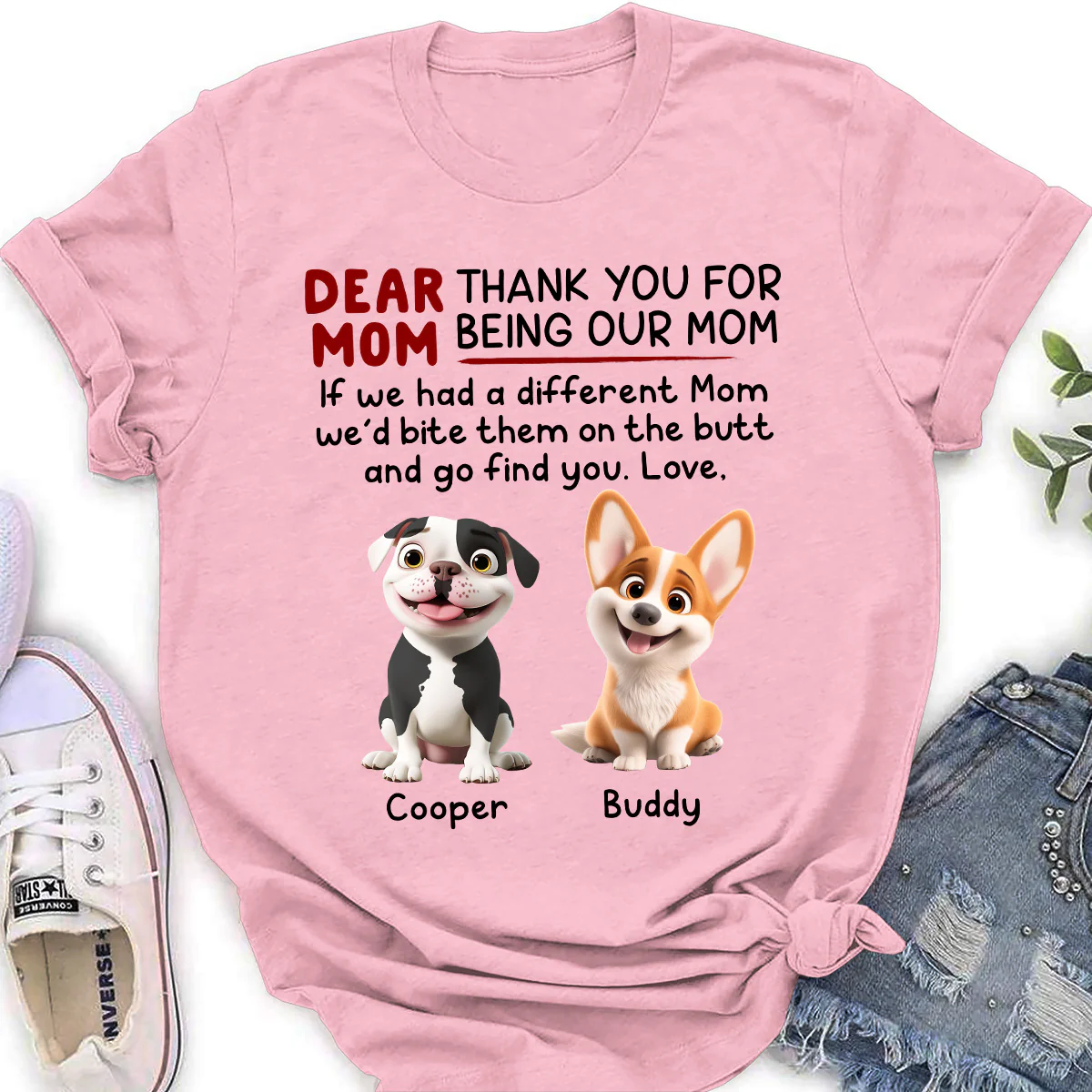 Bite Their Butt Cartoon - Personalized Custom Women's T-Shirt - Image 4
