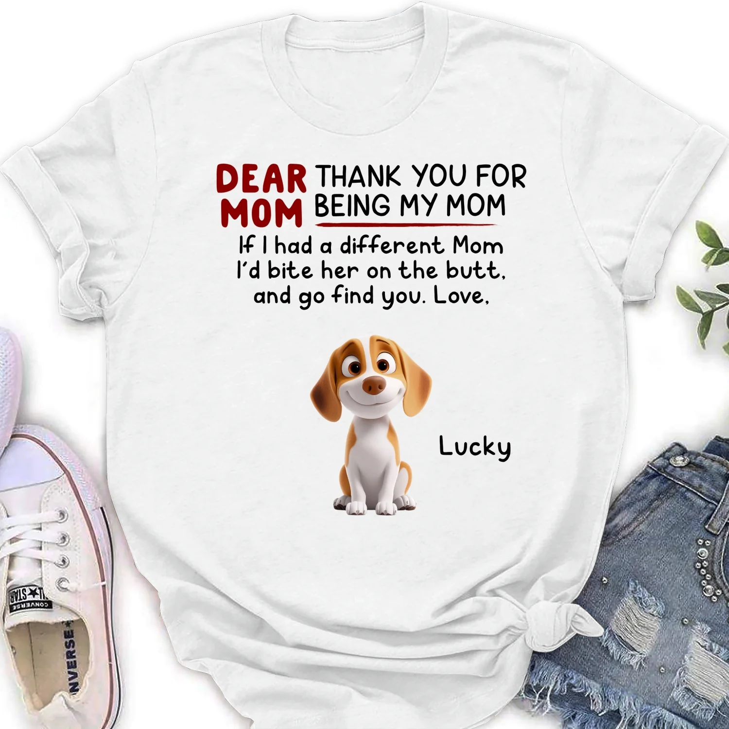 Bite Their Butt Cartoon - Personalized Custom Women's T-Shirt - Image 5
