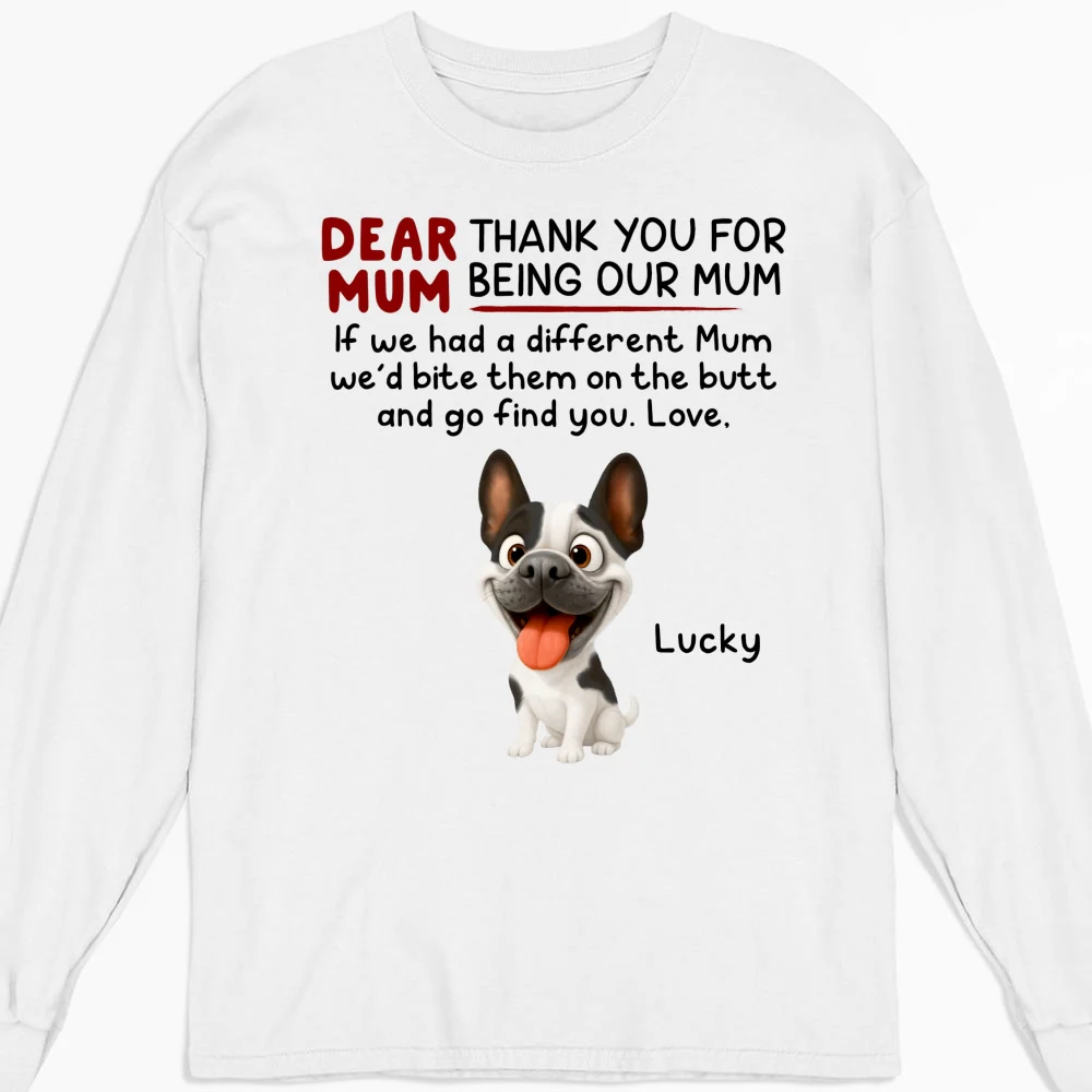 Bite Their Butt - Personalized Custom Long Sleeve T-Shirt - Image 4