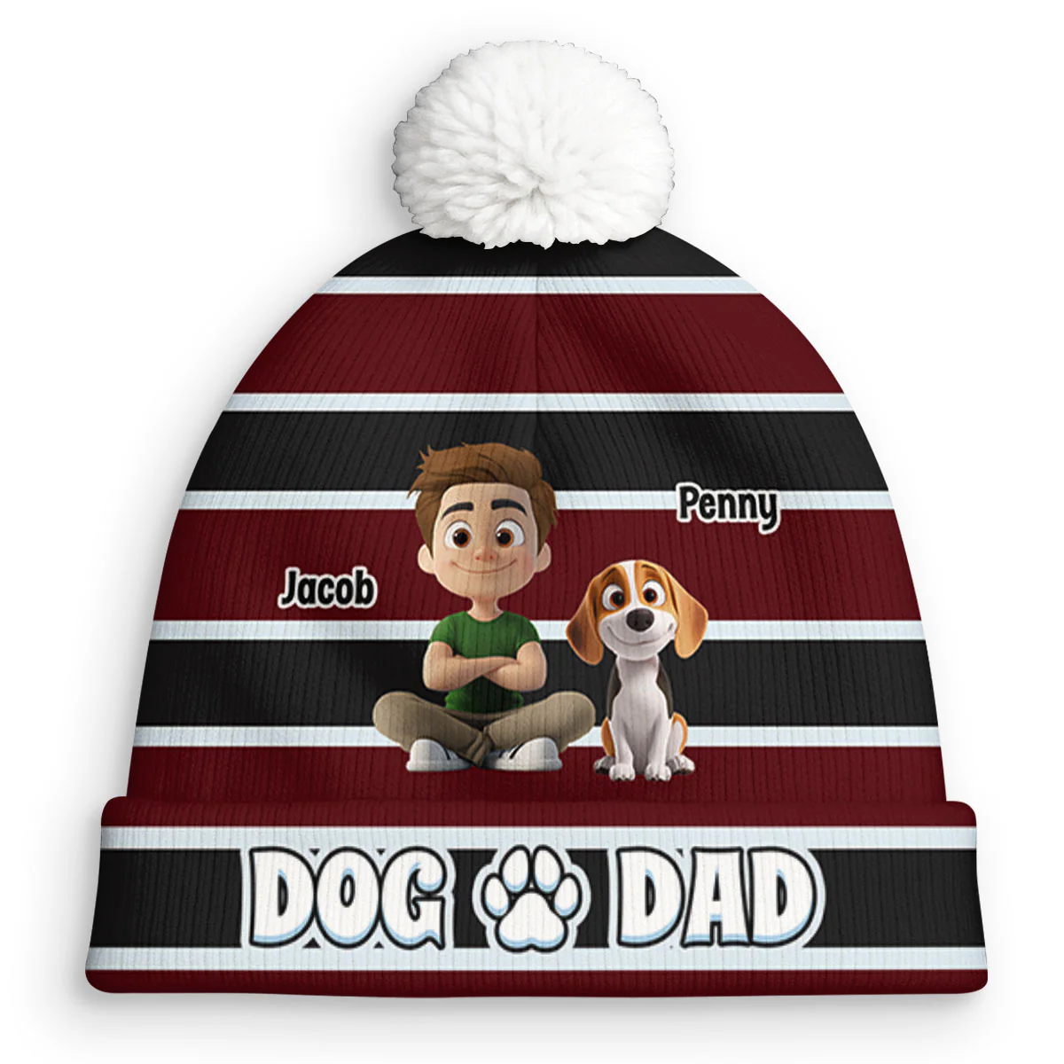 Blessed Coming Across You - Personalized Custom Bobble Beanie Hat