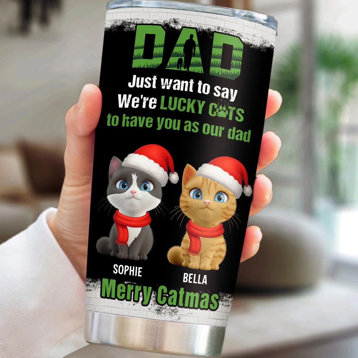 Blessed To Have My Cats - Personalized Custom Tumbler - Image 5