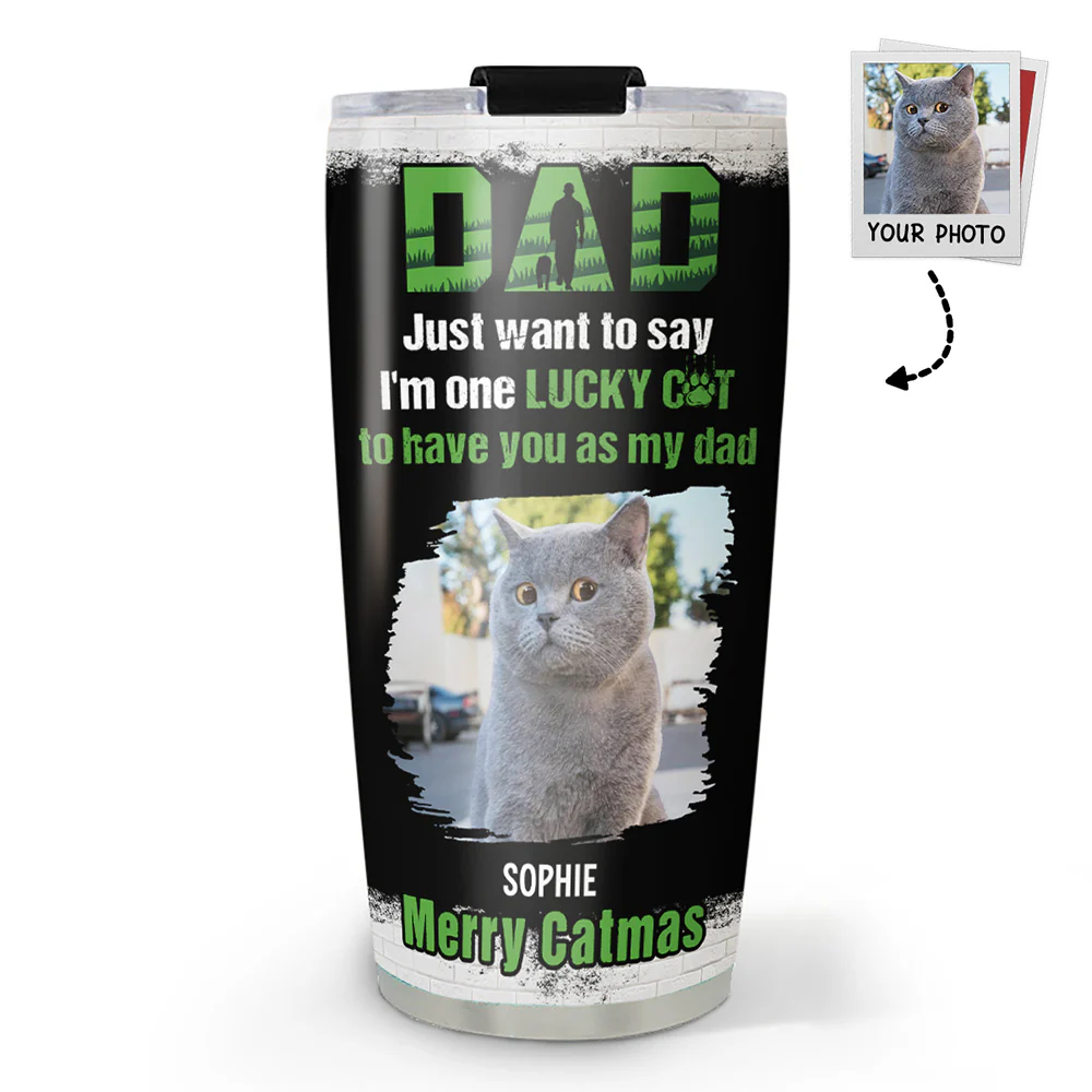 Blessed To Have My Cats Photo - Personalized Custom Tumbler