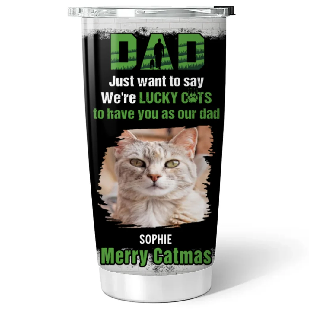 Blessed To Have My Cats Photo - Personalized Custom Tumbler - Image 4