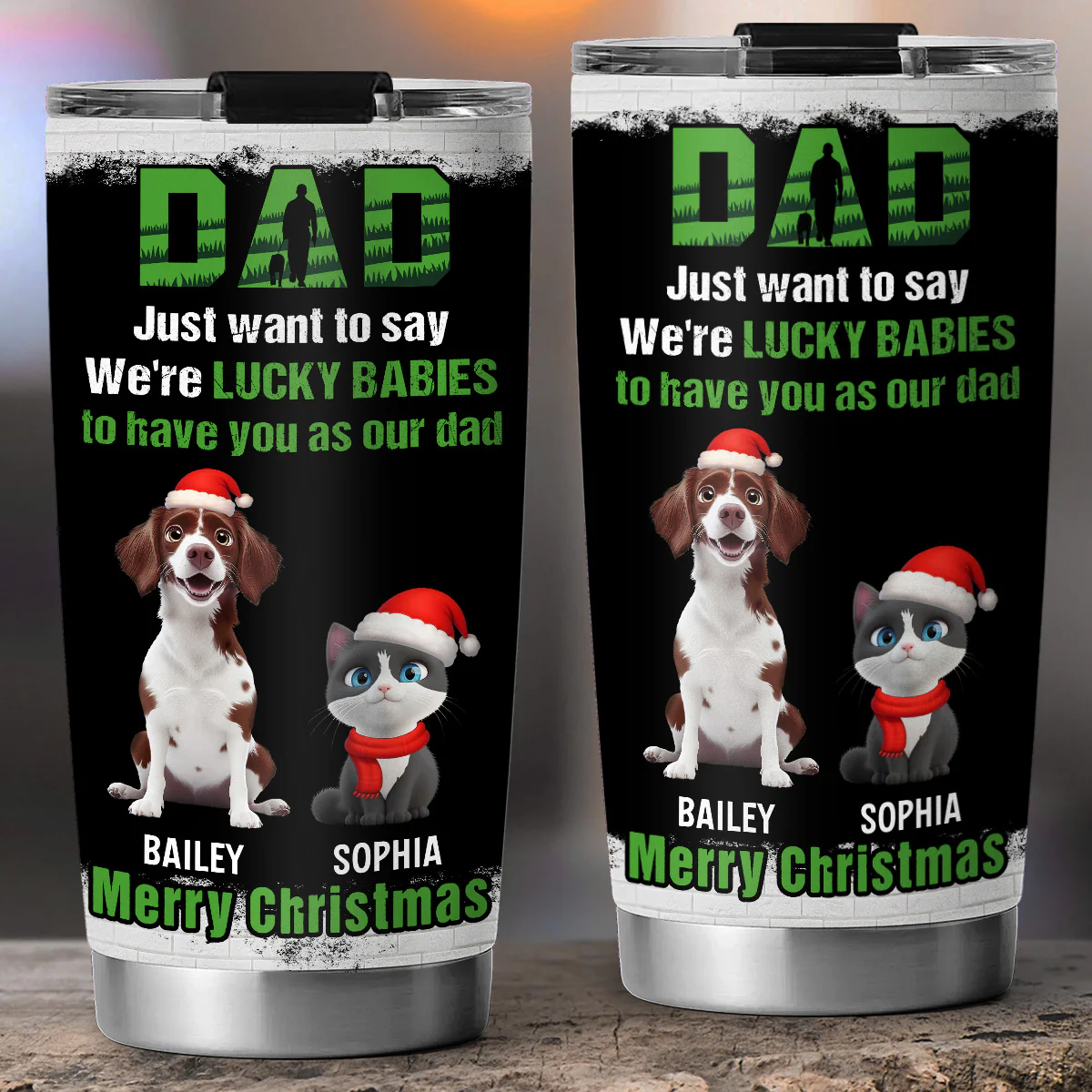 Blessed To Have My Fur Babies - Personalized Custom Tumbler - Image 2