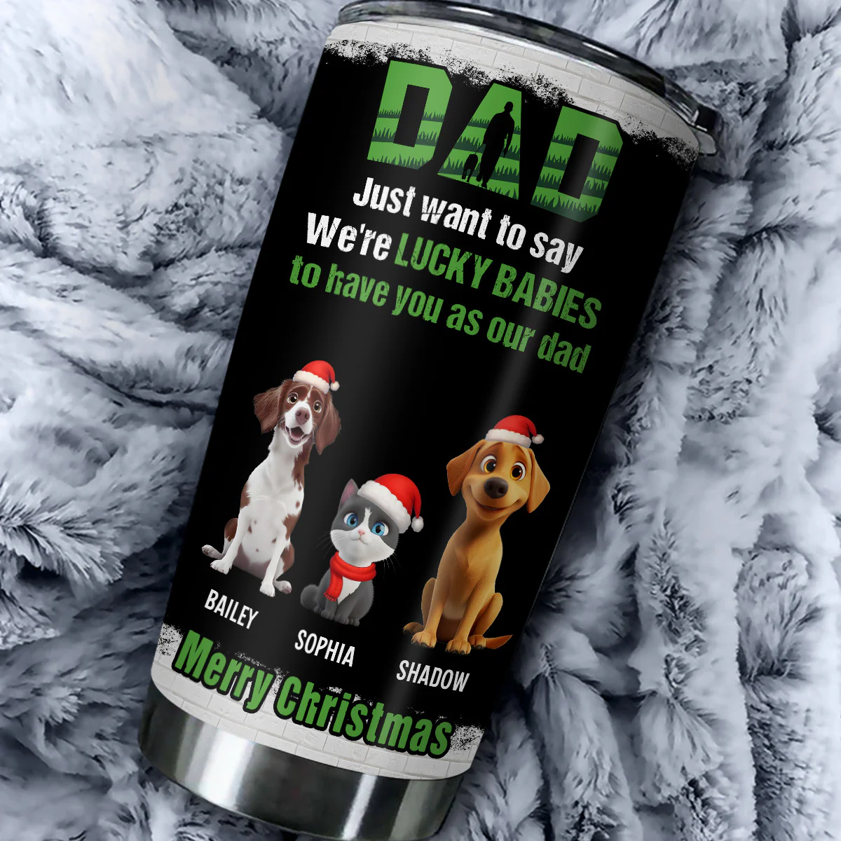 Blessed To Have My Fur Babies - Personalized Custom Tumbler - Image 3