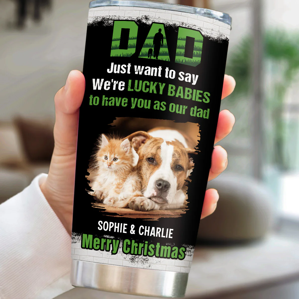 Blessed To Have My Fur Babies Photo - Personalized Custom Tumbler - Image 2